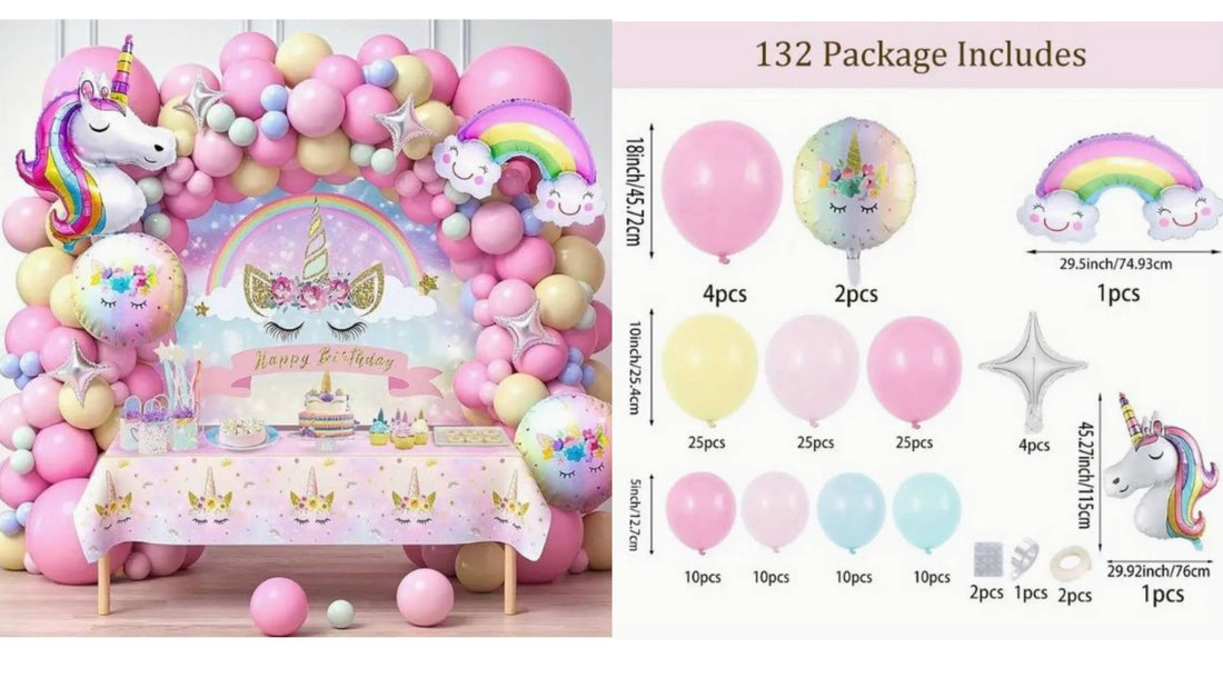 Décorations de ballons pour fête d'anniversaire garçon et fille -kit complet de  fête