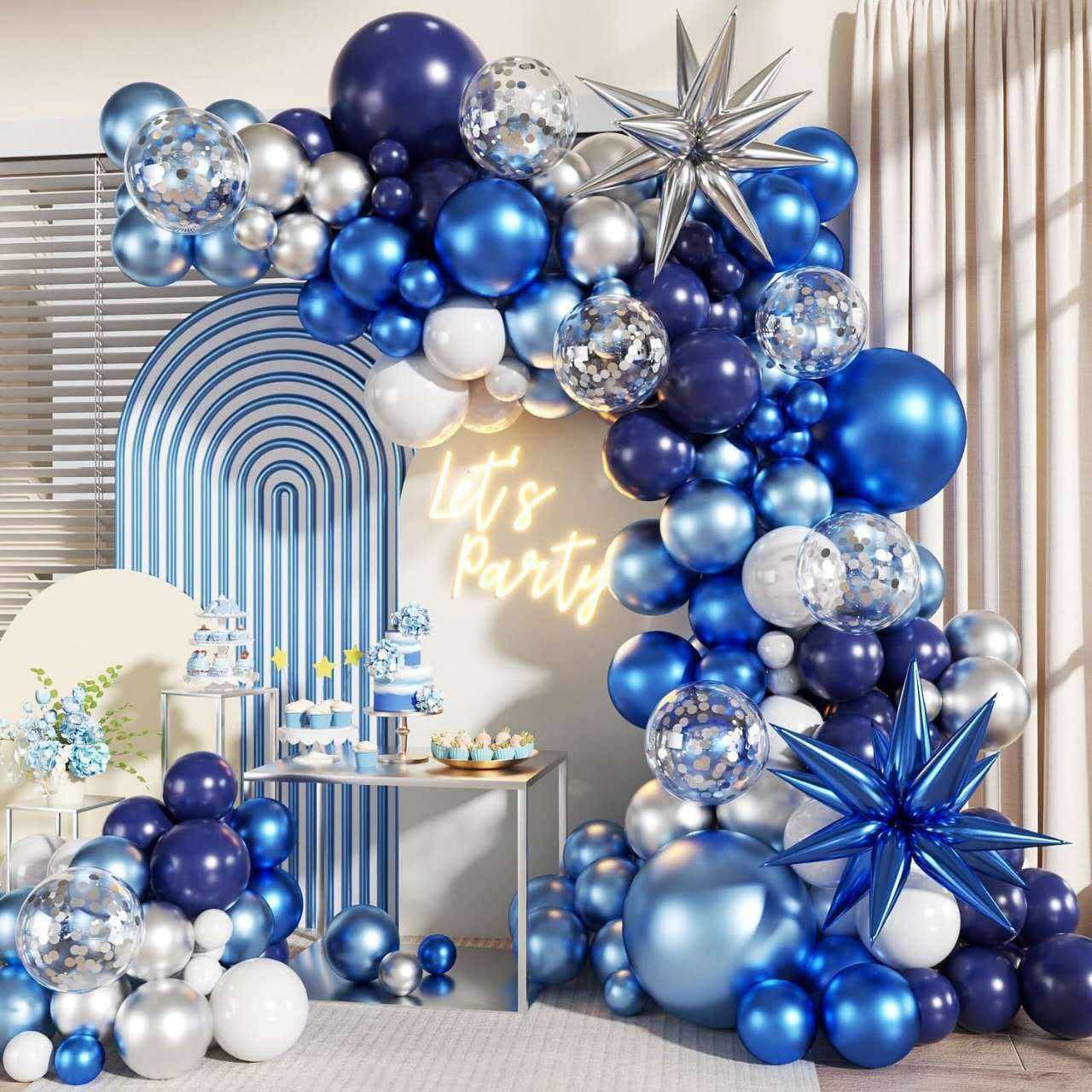Décorations de ballons pour fête d'anniversaire garçon et fille -kit complet de  fête