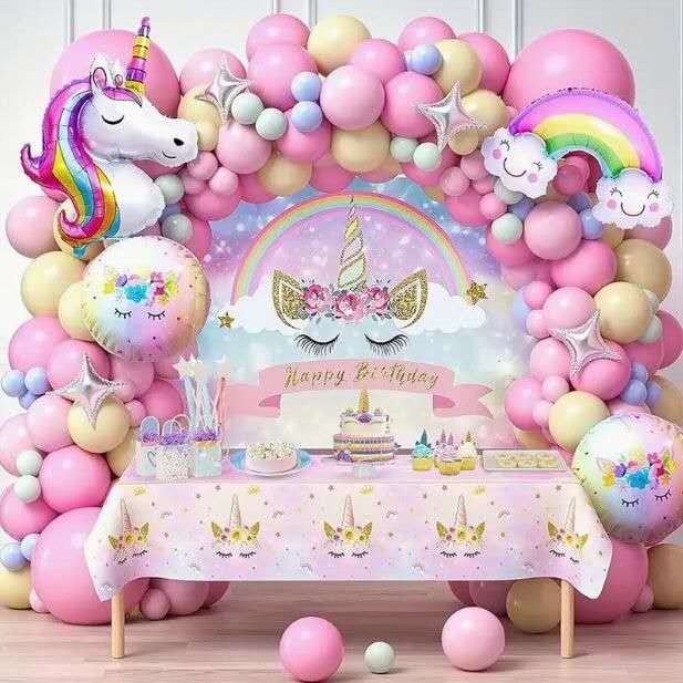 Décorations de ballons pour fête d'anniversaire garçon et fille -kit complet de  fête