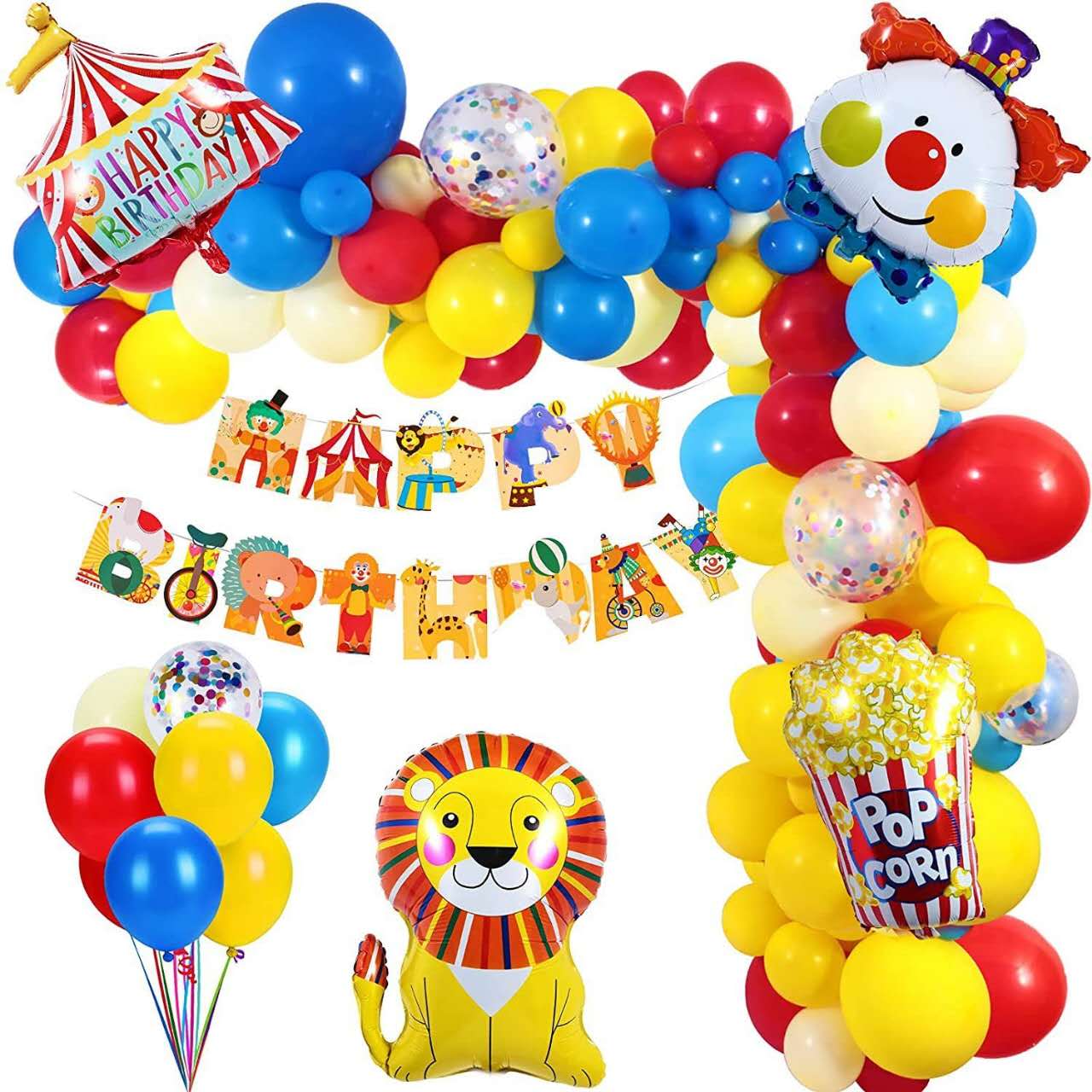 Décorations de ballons pour fête d'anniversaire garçon et fille -kit complet de  fête